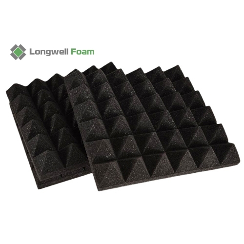 Pyramid Shaped Black soundproof acoustic foam